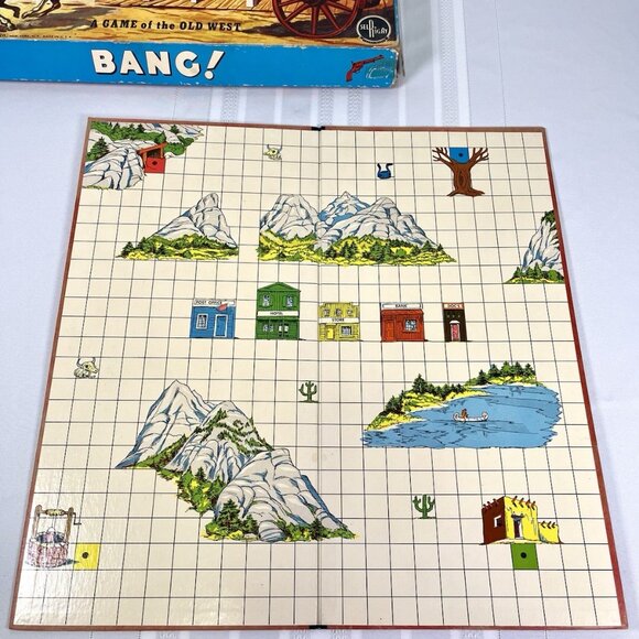 Vintage 50s “BANG!” Old West Selchow & Righter USA Cowboy Western Board Game - Picture 6 of 14